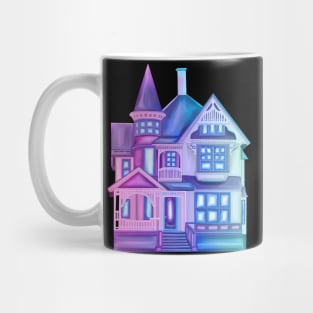 Feminine Purple Blue Gradient Victorian Dollhouse Mug